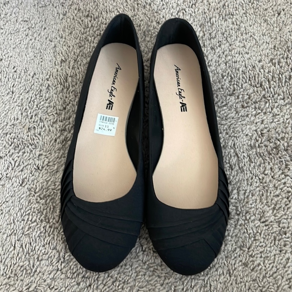 Brand new American Eagle by Payless black ballet shoes, size 11W